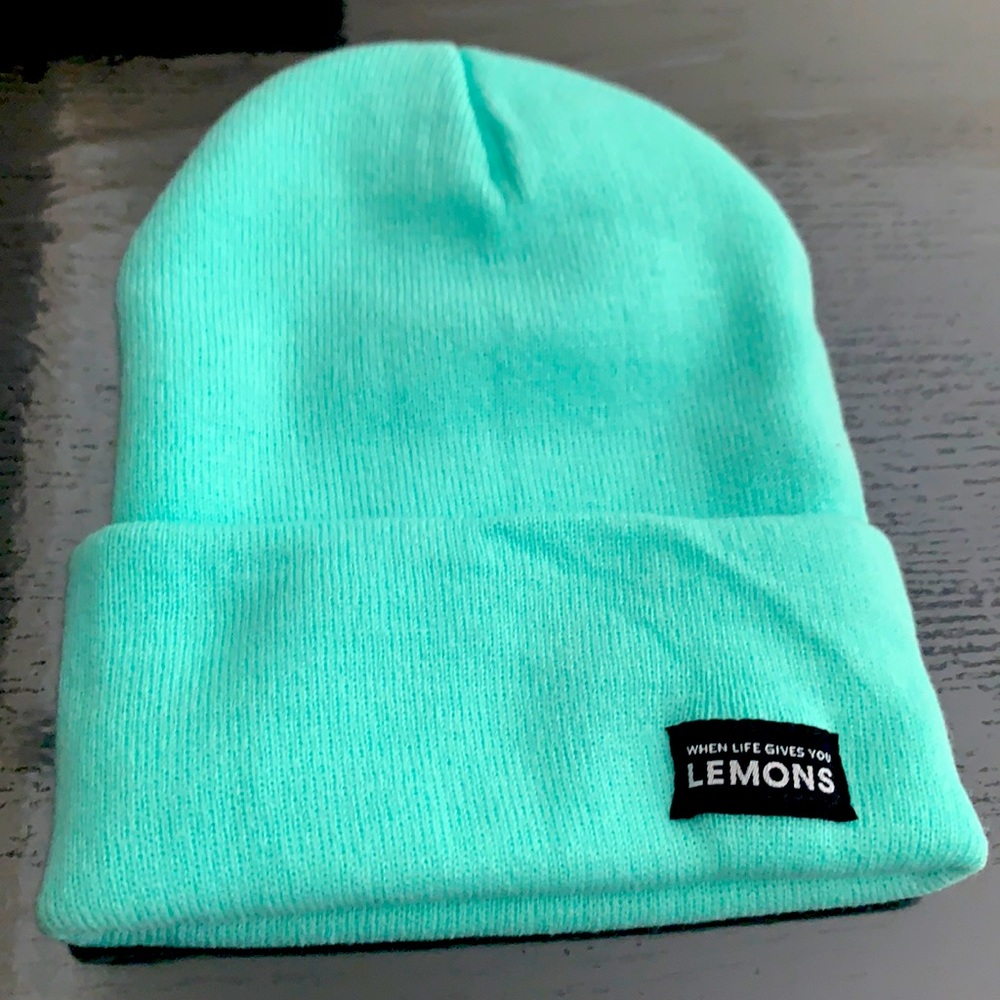 Warm knit beanie by When life gives you lemons. New.  🎁idea